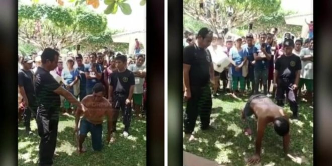 yurimaguas pobladores atrapan a ladrn de gallinas y lo castigan en la plaza 800x419 1