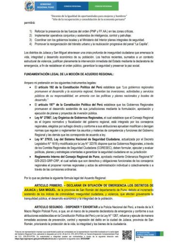 Puno exige estado de emergencia en Juliaca y San Miguel ante ola de crímenes y extorsiones 7 WhatsApp Image 2025 11 14 at 9.57.34 AM