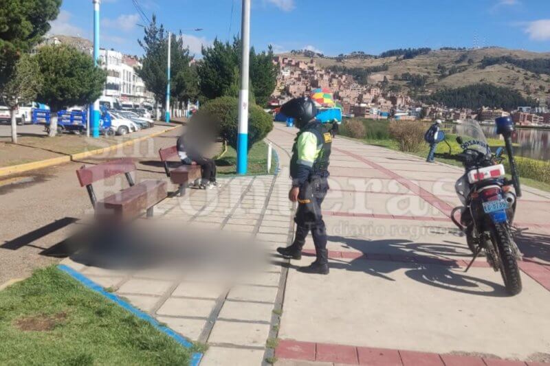 Puno: Serenos auxilian a dos escolares en presunto estado de intoxicación en la Av. Costanera 1 Point Blur Dec062025 100354