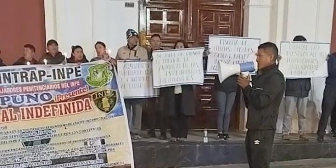 Puno: Vigilia por la libertad de 4 agentes del INPE 1 ea9ff461 eb10 4bb9 bdc8 6c1e6fe05b63
