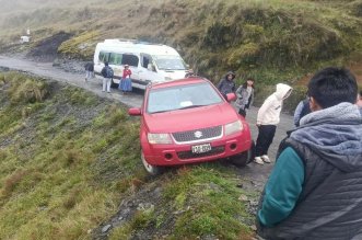 Jovenes se salvan de caer a barranco