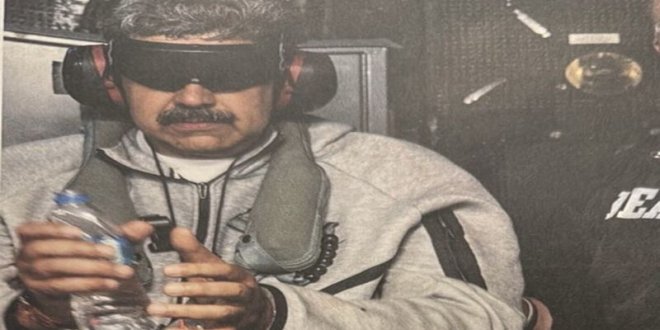 trump difundio la primera foto de maduro tras su captura a bordo del buque militar uss iwo jima foto truth socialrealdonaldtrump KYKNDWWR7JAS5A4EPO5W5XRGBA 1